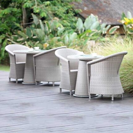 Outdoor Wicker Coffee Set for Garden, patio, terrace, resort, restaurant, hotel by Sundecor Outdoor Furniture