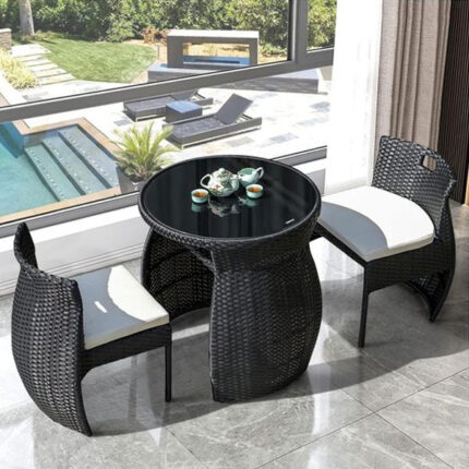 Outdoor Wicker Coffee Set for Garden, patio, terrace, restaurant, resort, hospital by Sundecor Outdoor Furniture