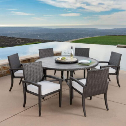 Outdoor Wicker Dining set for Garden, patio, terrace, farmhouse by Sundecor Outdoor Furniture