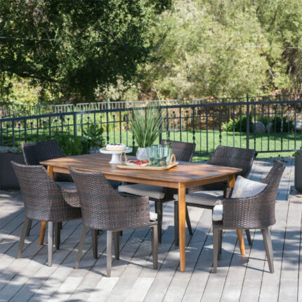 Outdoor Wicker Dining set for Garden, patio, terrace, farmhouse, guesthouse by Sundecor Outdoor Furniture