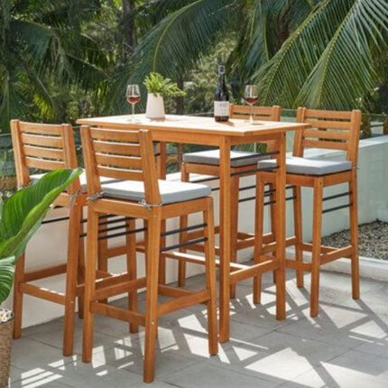 Outdoor wooden Bar Set for Garden, patio, terrace, resort, restaurant, club, bar by Sundecor Outdoor Furniture
