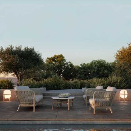 Braid & Rope Outdoor Sofa Set for garden, patio, balcony, resort, restaurant, farmhouse by Sundecor Outdoor Furniture India