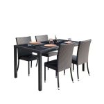 Outdoor wicker dining set perfect for garden, patio, farmhouse or terrace by Sundecor Outdoor Furniture India