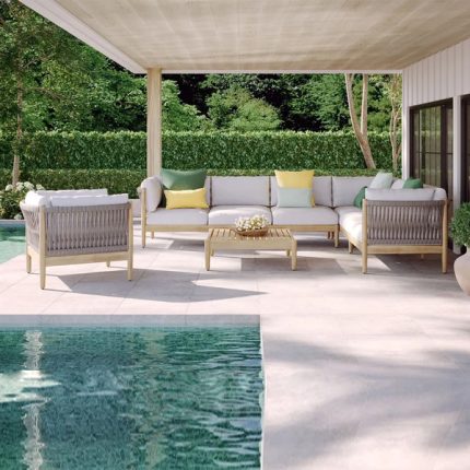 Braid & Rope Outdoor Sofa Set perfect for Garden, patio or farmhouse, balcony by Sundecor Outdoor Furniture India