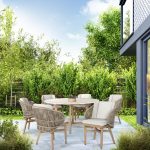 Braid & Rope Outdoor Dining set for Garden, patio or terrace, resort by Sundecor Outdoor Furniture