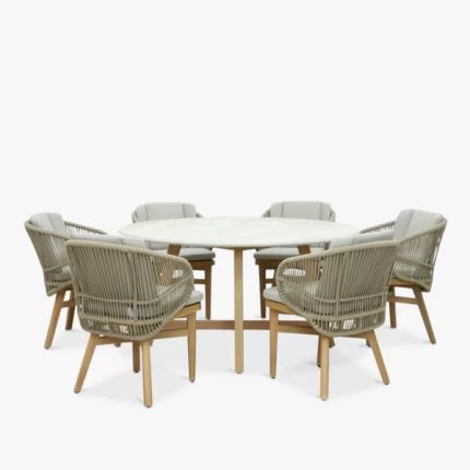 Braid & Rope Outdoor Dining set for Garden, patio or terrace, resort by Sundecor Outdoor Furniture