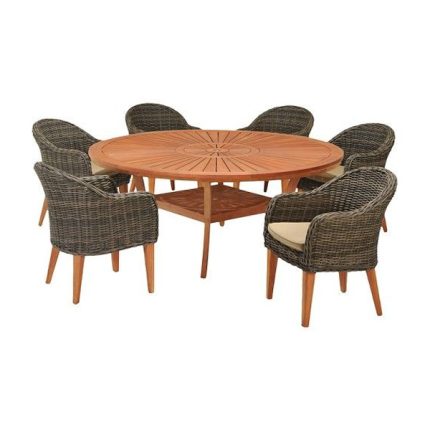 Outdoor Wicker Dining set for Garden, patio or terrace, resort by Sundecor Outdoor Furniture