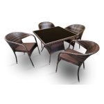 Outdoor Wicker Coffee Set in Hyderabad, Telangana perfect for Garden, Patio or terrace by Sundecor Outdoor Furniture