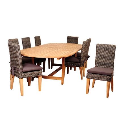 Outdoor wicker dining set for Garden, patio or farmhouse, resort by Sundecor Outdoor Furniture