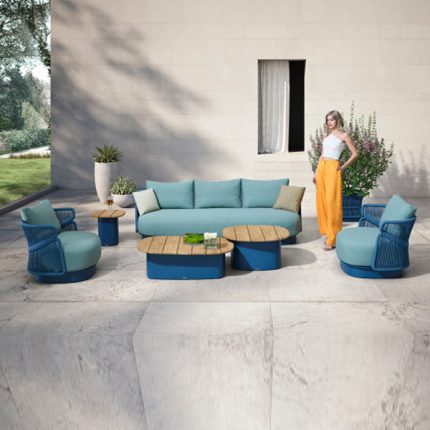 Braid & Rope outdoor sofa set in Moradabad, Uttar Pradesh perfect for Garden, Patio or farmhouse by Sundecor Outdoor Furniture