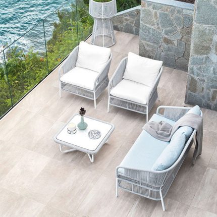 Braid & Rope outdoor sofa set Manufacturer in Hyderabad for garden, patio or farmhouse, terrace by Sundecor Outdoor Furniture