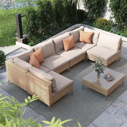 Outdoor wicker sofa set Manufacturer in Mumbai, Maharashtra perfect for Garden, Patio or farmhouse by Sundecor Outdoor Furniture
