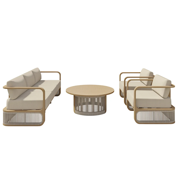 Outdoor Braid & Rope sofa set Manufacturer in Delhi(NCR) for Garden, patio or farmhouse, resort by Sundecor Outdoor Furniture