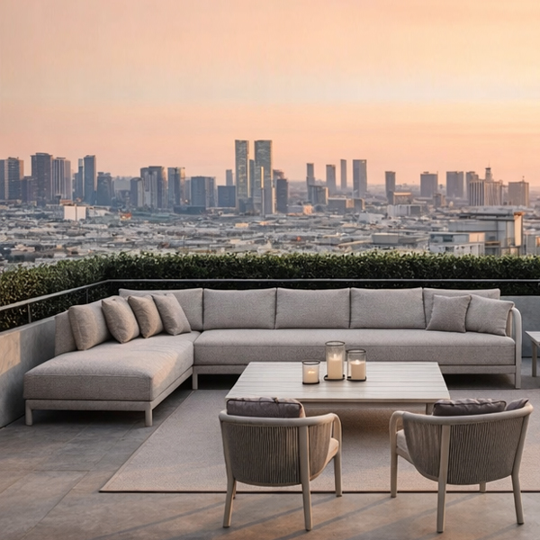 Braid & Rope Outdoor Sofa set Manufacturer in Mumbai, Maharashtra perfect for Garden, patio or terrace, resort by Sundecor Outdoor Furniture Delhi