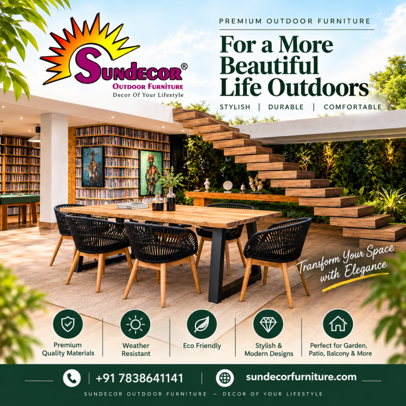 Luxury Outdoor Braid & Rope Coffee Set In Mumbai, Maharashtra by Sundecor Outdoor Furniture